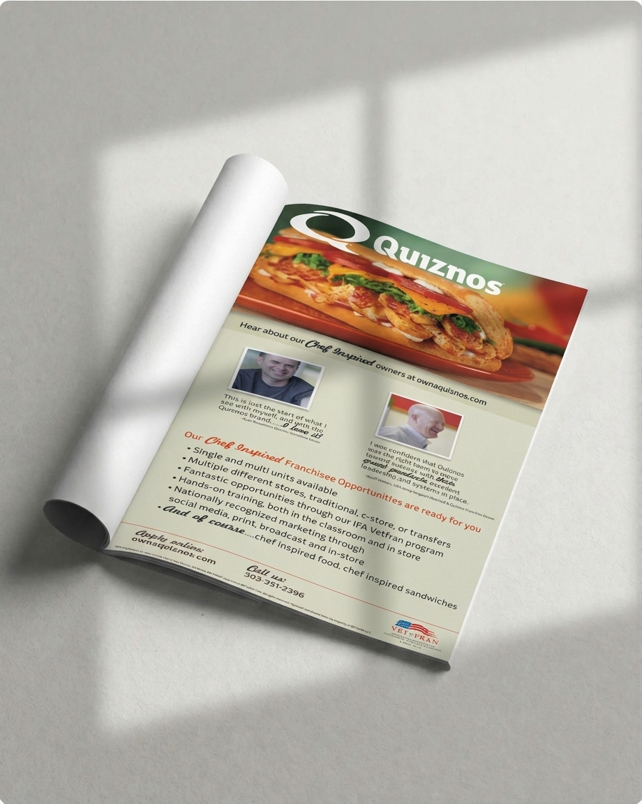Quiznos IFA Ads — Print project — 1
